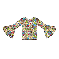 Paws & Claus Rosa Bell Sleeve Top - Knit - Pre Order - Christmas Special