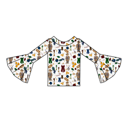 Holly & Plaid Rosa Bell Sleeve Top - Knit - Pre Order - Christmas Special