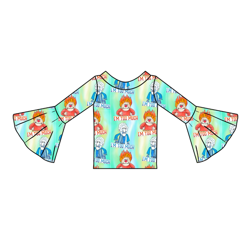 Too Much Christmas Rosa Bell Sleeve Top - Knit - Pre Order - Christmas Special