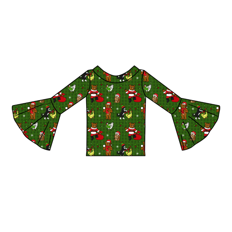 Cozy Cabin Christmas Rosa Bell Sleeve Top - Knit - Pre Order - Christmas Special