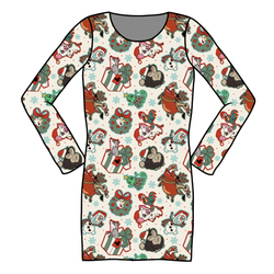 Christmas Sidekicks Abby Ribbed Dress - Knit - Pre Order - Christmas Special
