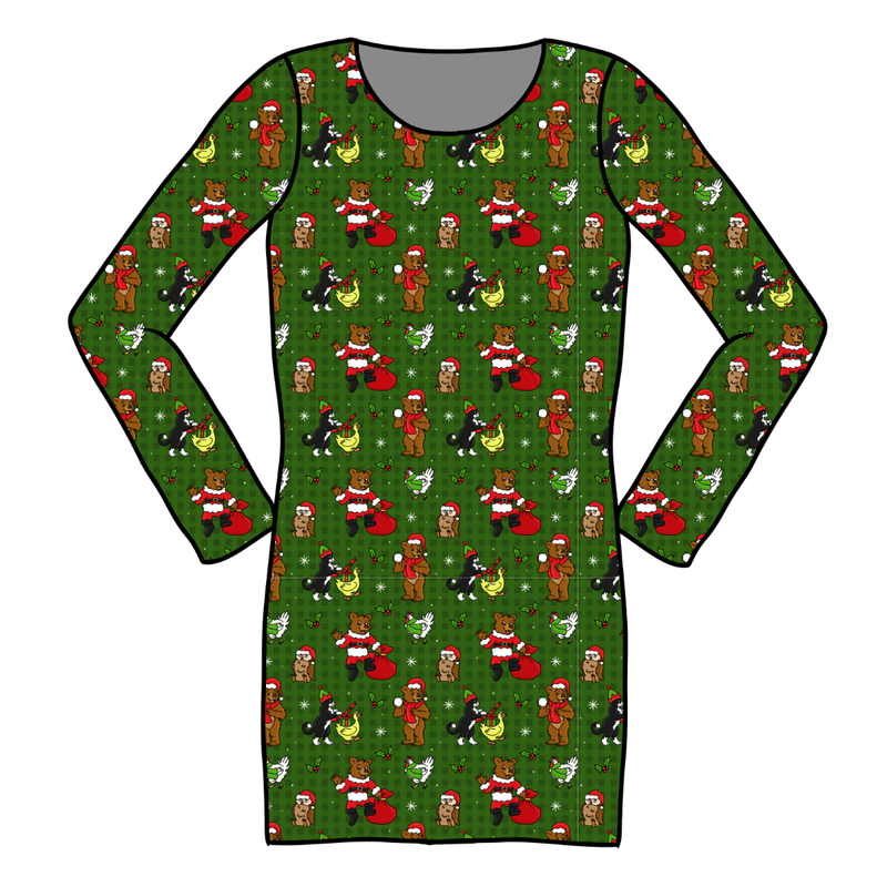 Cozy Cabin Christmas Abby Ribbed Dress - Knit - Pre Order - Christmas Special
