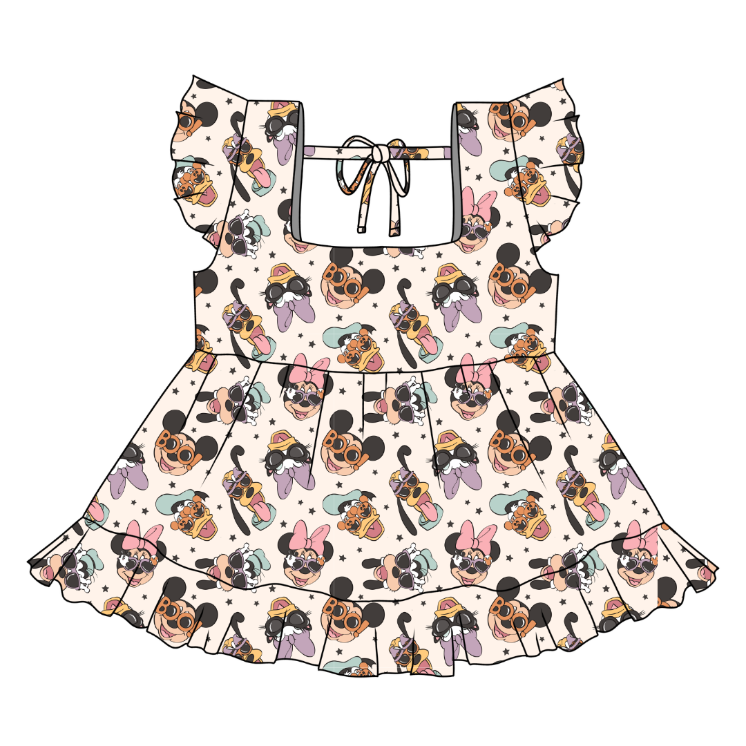 Spooky Cute Crew - Sadie Tie Back Ruffle Top - PRE ORDER