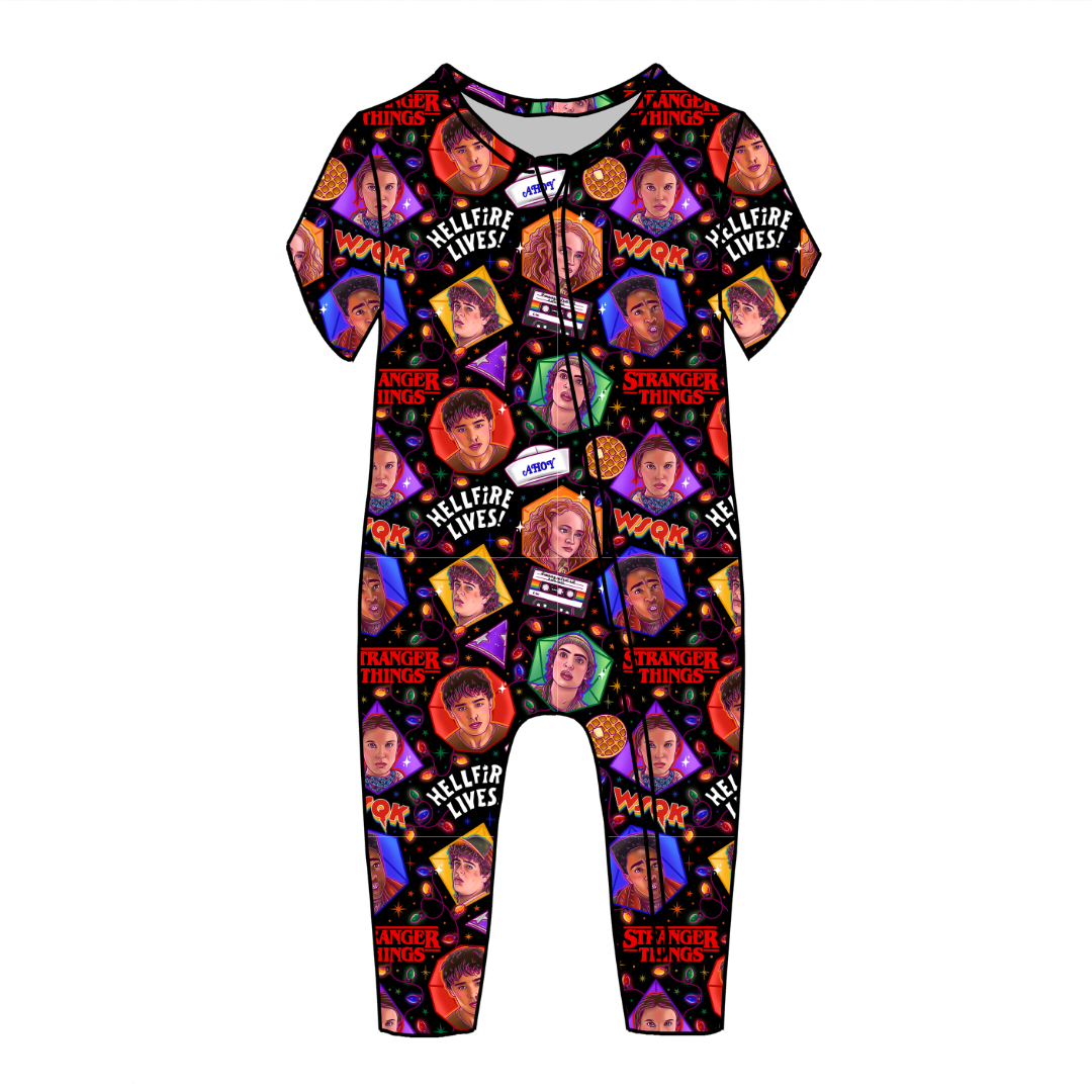 Upside Down Night Dandelion Short Sleeve Sleeper Bamboo - PRE ORDER