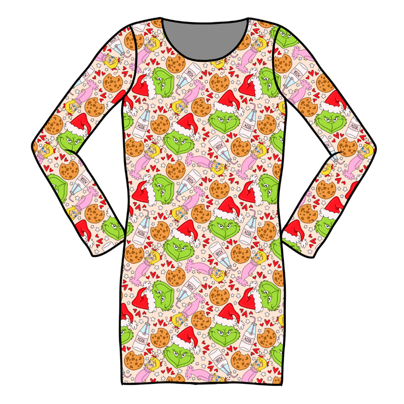 Heart of Whoo Ville Abby Ribbed Dress - Knit - Pre Order - Christmas Special