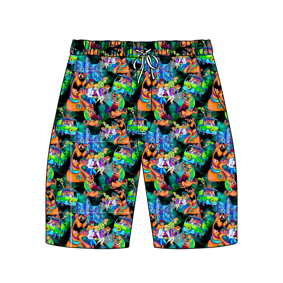 Mystery Chill Extended Length Adult Pajama Bamboo Shorts - Pre Order