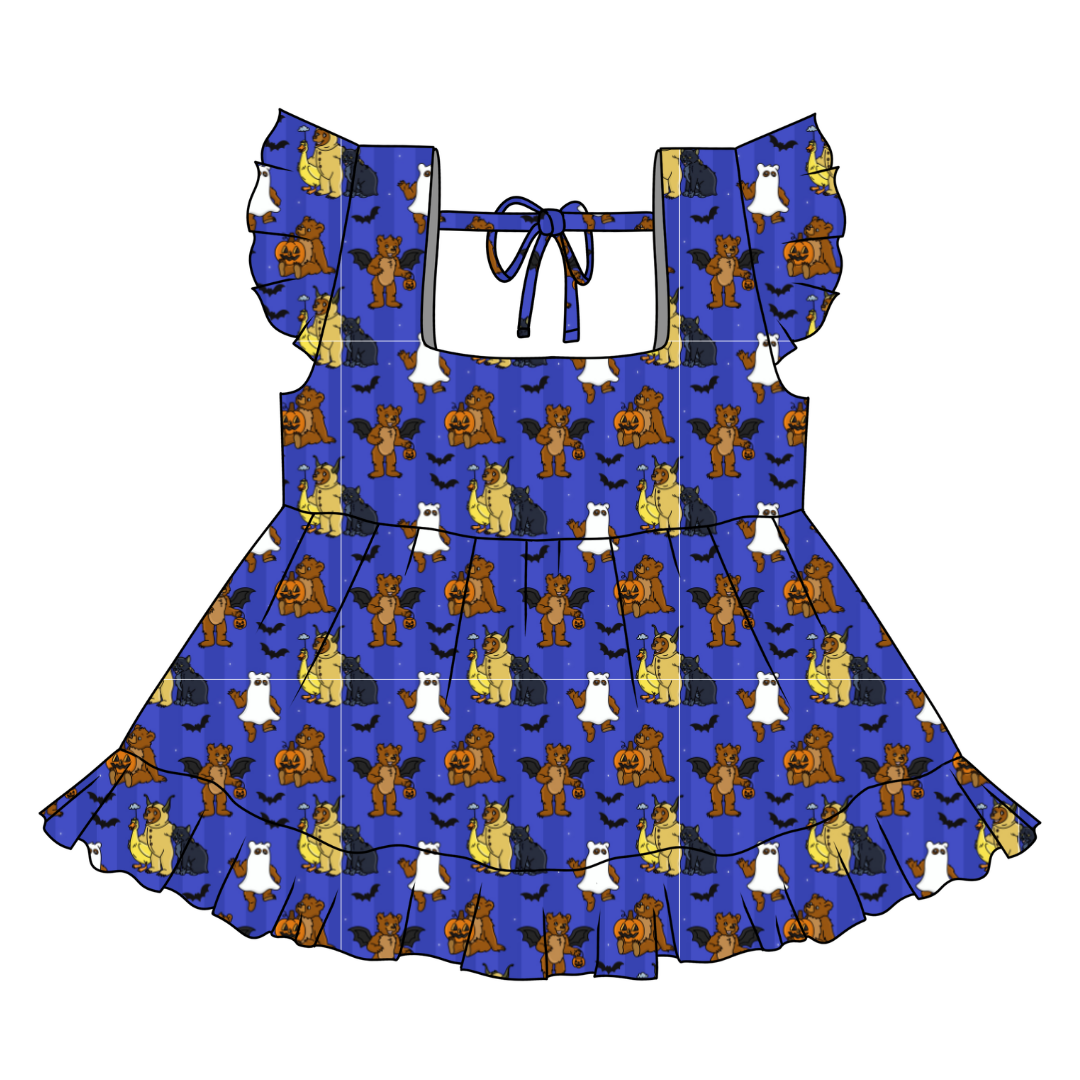 Goblin Night - Sadie Tie Back Ruffle Top - PRE ORDER