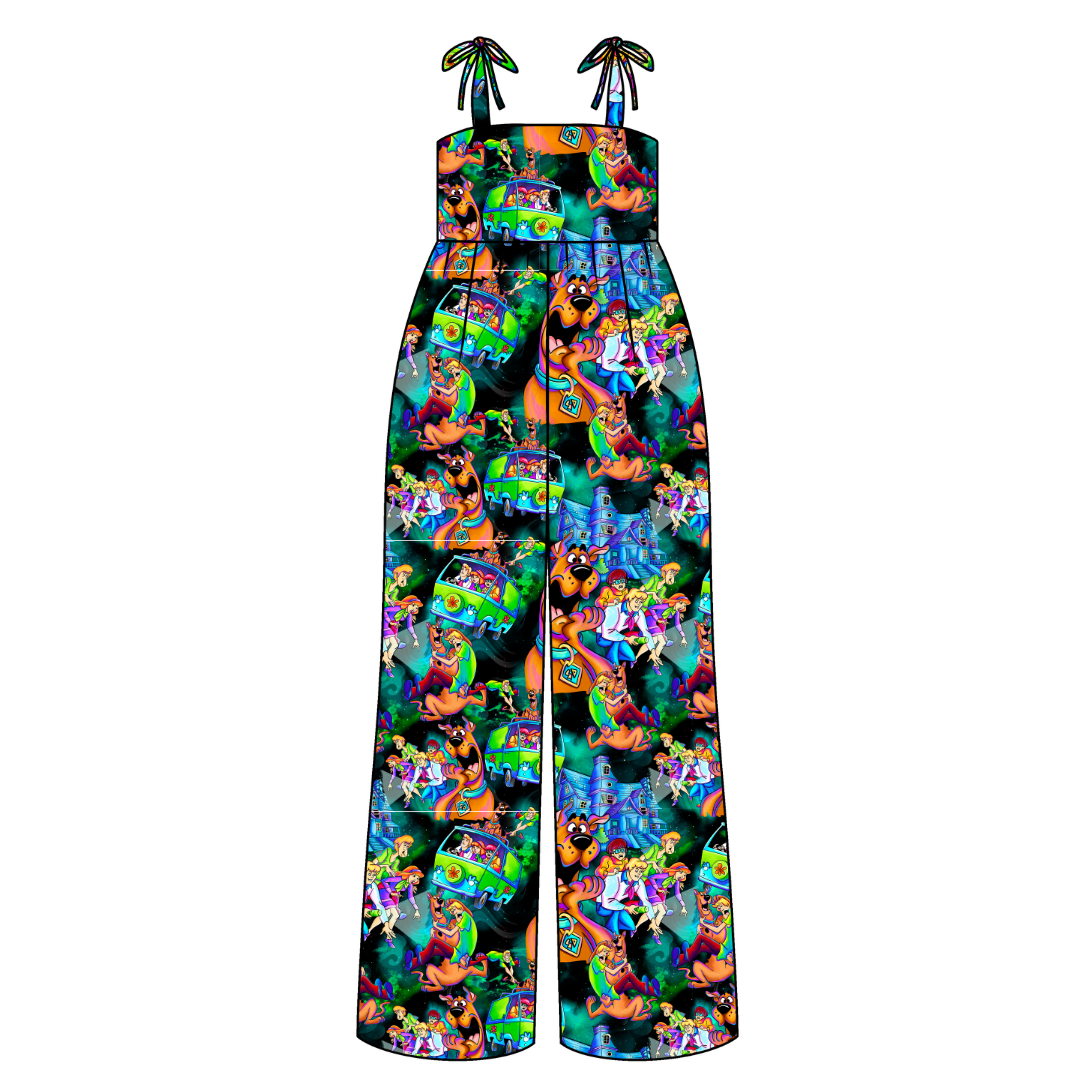 Mystery Rene Adult Shoulder Tie Jumpsuit Bamboo - Pre Order