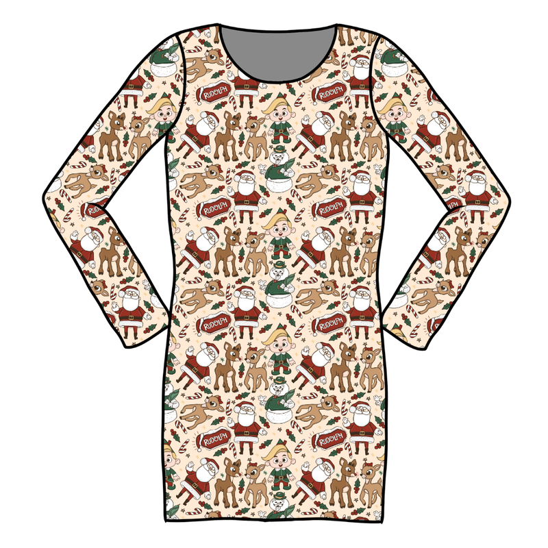 Red Nose Abby Ribbed Dress - Knit - Pre Order - Christmas Special