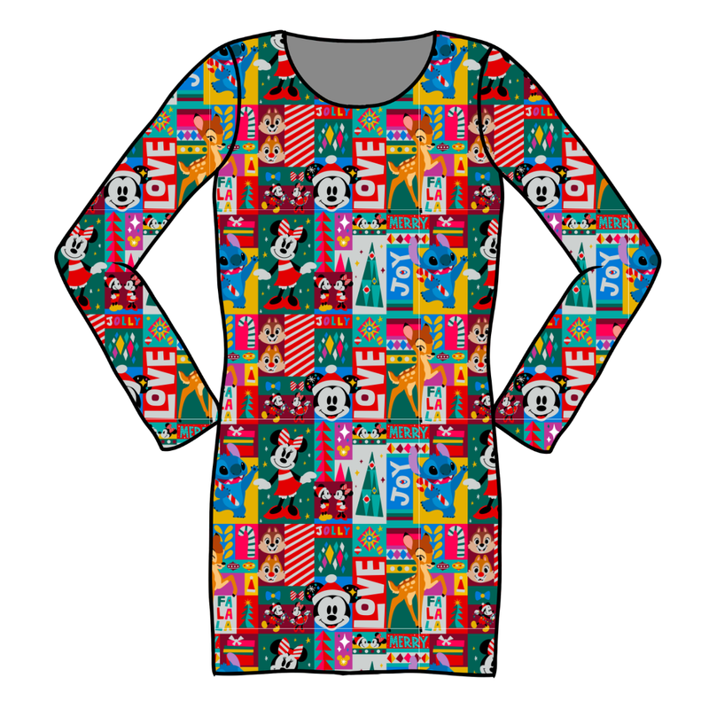 Jolly Patchwork Abby Ribbed Dress - Knit - Pre Order - Christmas Special