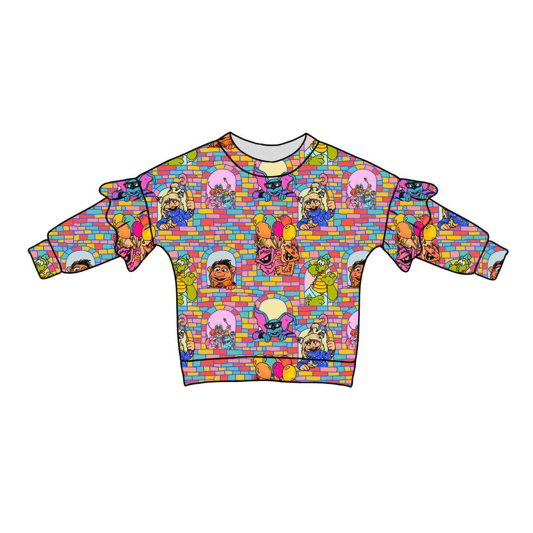Sunny Side Friends Lillie Ruffle Sweater Bamboo - PRE ORDER