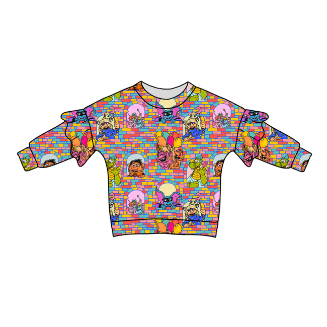 Sunny Side Friends Lillie Ruffle Sweater Bamboo - PRE ORDER