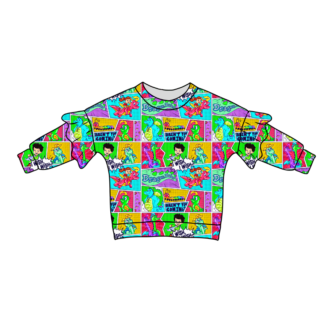 Dragon Dreams Lillie Ruffle Sweater Bamboo - PRE ORDER