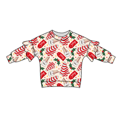 Tree Cakes Lillie Ruffle Oversized Top - Bamboo - Pre Order - Christmas Special