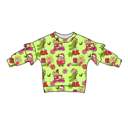 Merry Girl Era Lillie Ruffle Oversized Top - Bamboo - Pre Order - Christmas Special