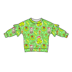 Swamp Bells Lillie Ruffle Oversized Top - Bamboo - Pre Order - Christmas Special