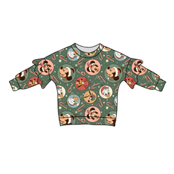 Main St Magic Lillie Ruffle Oversized Top - Bamboo - Pre Order - Christmas Special