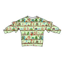 Holiday Hide & Seek Lillie Ruffle Oversized Top - Bamboo - Pre Order - Christmas Special