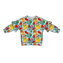 Gotta Catch Christmas Lillie Ruffle Oversized Top - Bamboo - Pre Order - Christmas Special