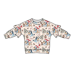 Heeler Holiday Lillie Ruffle Oversized Top - Bamboo - Pre Order - Christmas Special
