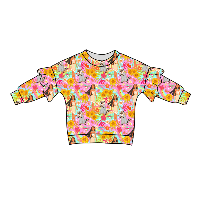 Wild & Free Lillie Ruffle Sweater Bamboo - PRE ORDER