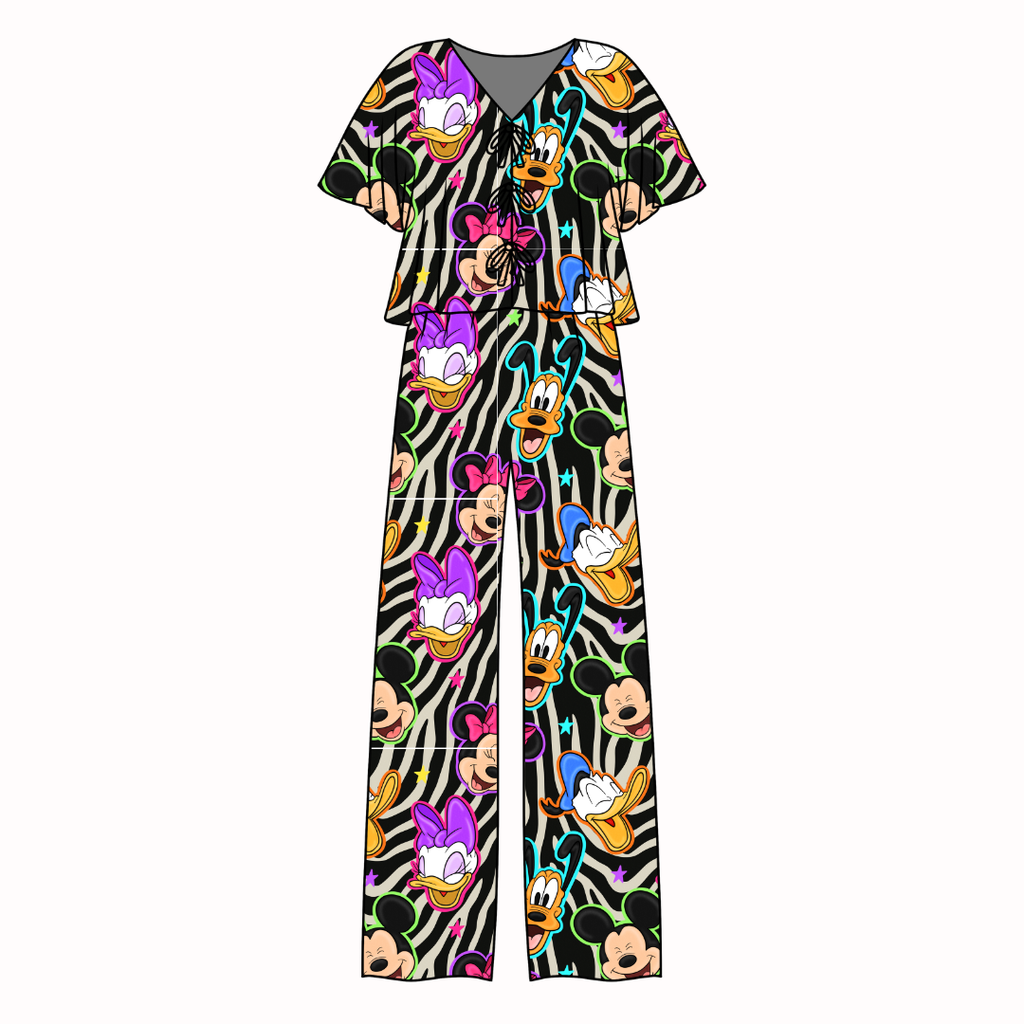 Throwback Crew - Lollipop Women's Front Tie Set Bamboo - Pre Order