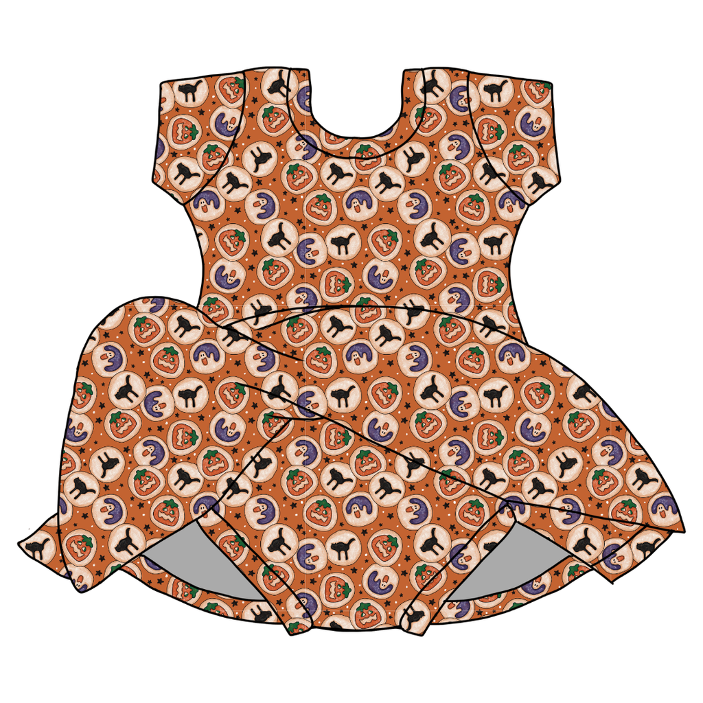 Cookie Party - Chic Short sleeve Skirted Leotard Knit - PRE ORDER