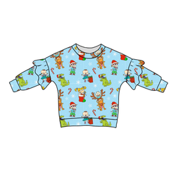 Holiday Parade Lillie Ruffle Oversized Top - Bamboo - Pre Order - Christmas Special