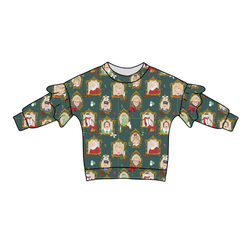 Holiday Box Office Lillie Ruffle Oversized Top - Bamboo - Pre Order - Christmas Special