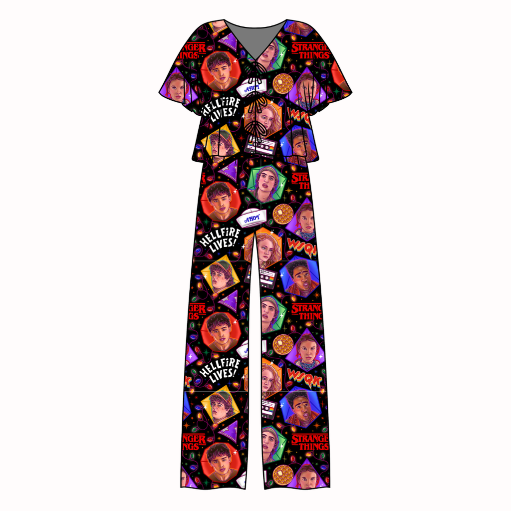 Upside Down Night - Lollipop Women's Front Tie Set Bamboo - Pre Order