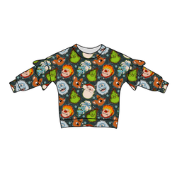 Classic Christmas Mischief Lillie Ruffle Oversized Top - Bamboo - Pre Order - Christmas Special