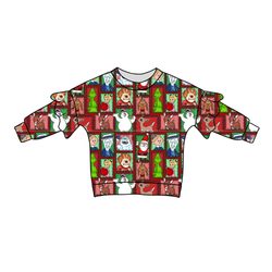 Christmas through the Years Lillie Ruffle Oversized Top - Bamboo - Pre Order - Christmas Special