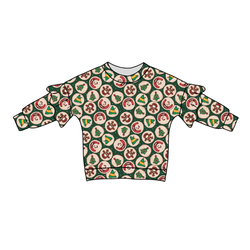 Christmas Cookies Lillie Ruffle Oversized Top - Bamboo - Pre Order - Christmas Special