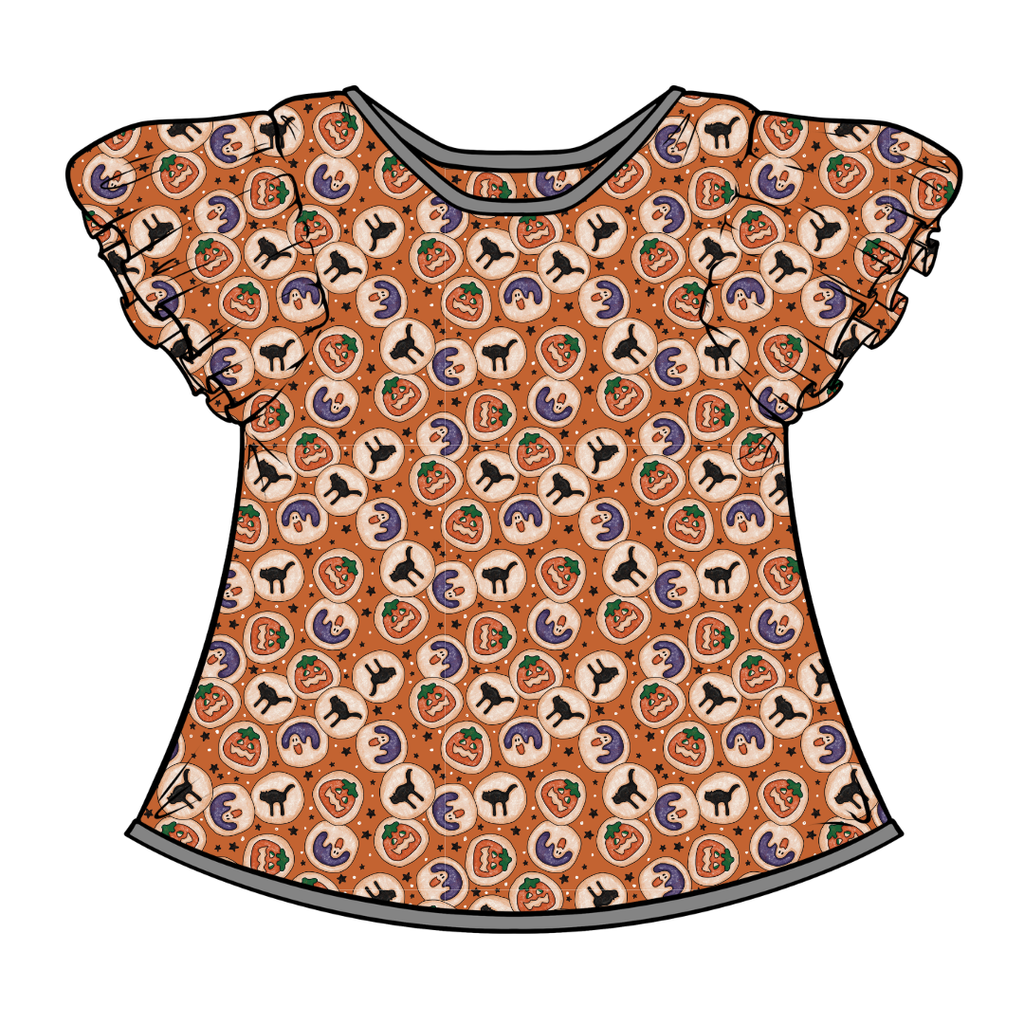 Cookie Party Moon Short Sleeve Flutter Bamboo Shirt - PRE ORDER
