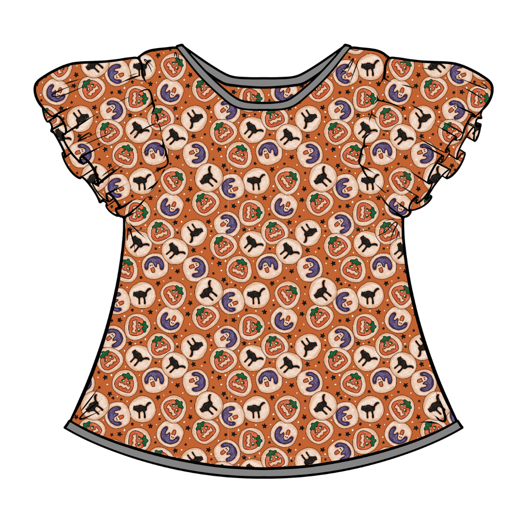 Cookie Party Moon Short Sleeve Flutter Bamboo Shirt - PRE ORDER
