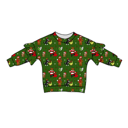 Cozy Cabin Christmas Lillie Ruffle Oversized Top - Bamboo - Pre Order - Christmas Special