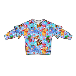Holiday Hunny Lillie Ruffle Oversized Top - Bamboo - Pre Order - Christmas Special
