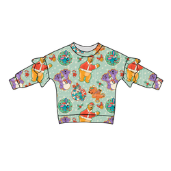 Christmas at the Big House Lillie Ruffle Oversized Top - Bamboo - Pre Order - Christmas Special