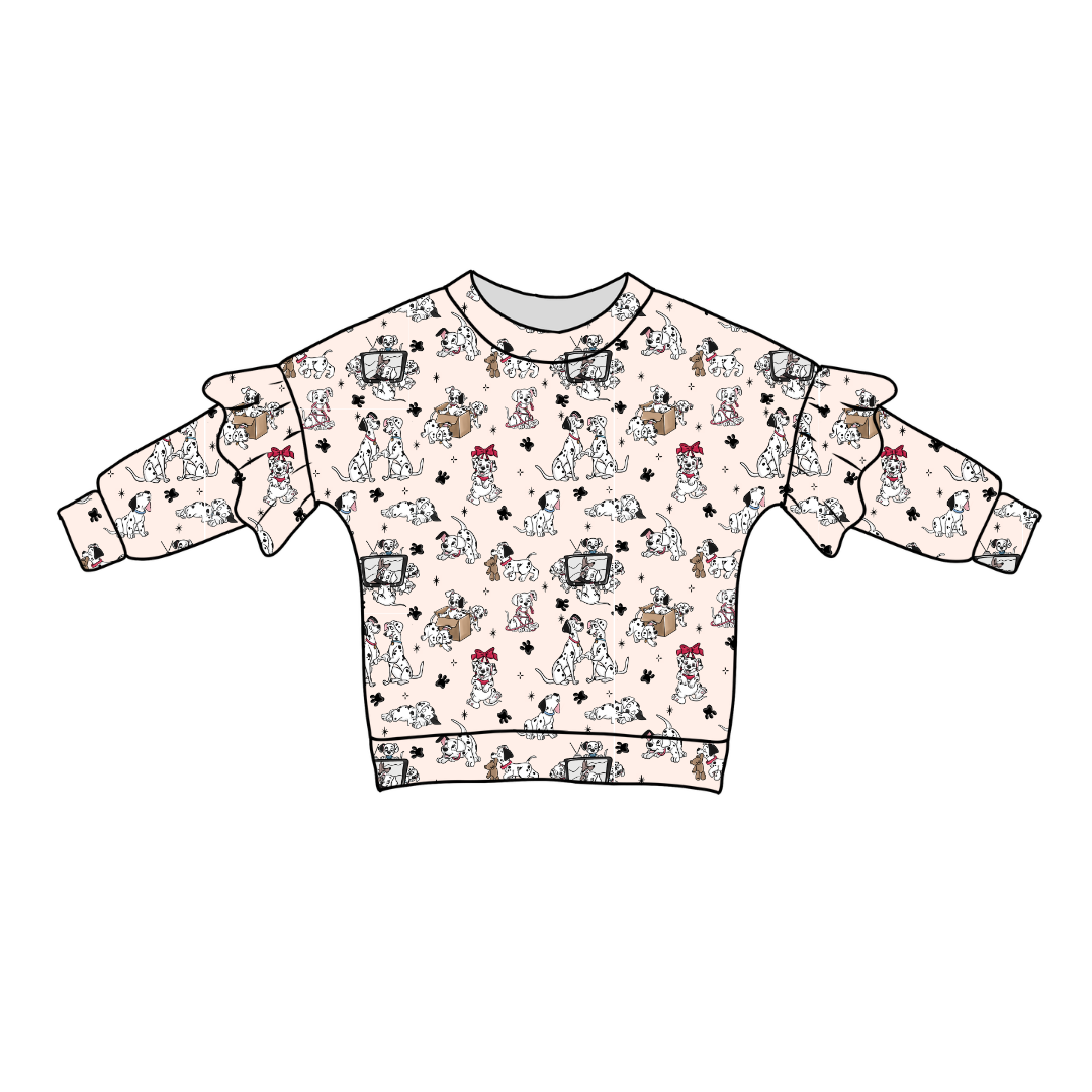 Spots & Daydreams Lillie Ruffle Sweater Bamboo - PRE ORDER