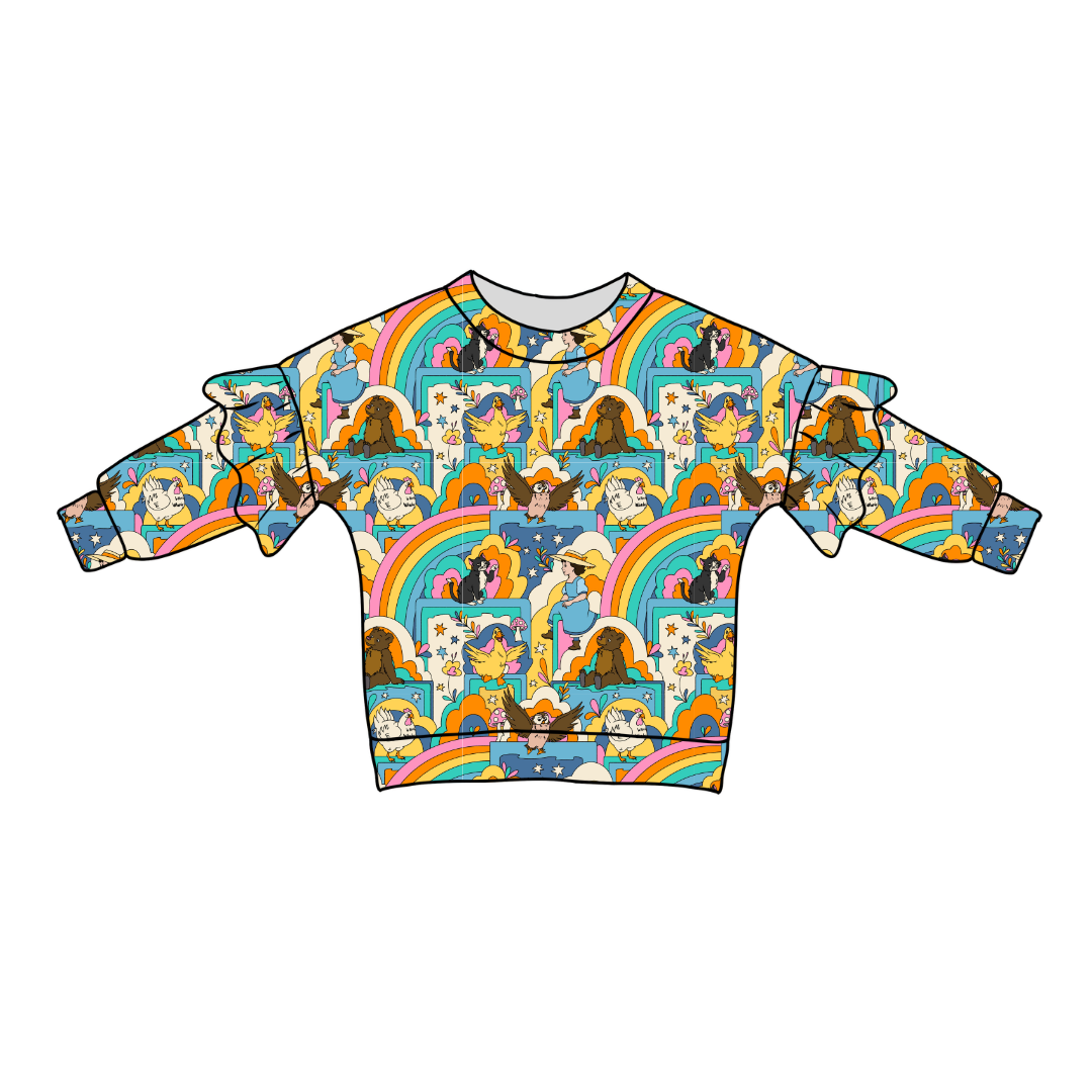 Painted Skys Lillie Ruffle Sweater Bamboo - PRE ORDER