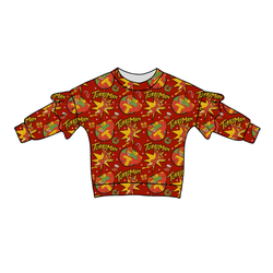 Turbo Lillie Ruffle Oversized Top - Bamboo - Pre Order - Christmas Special
