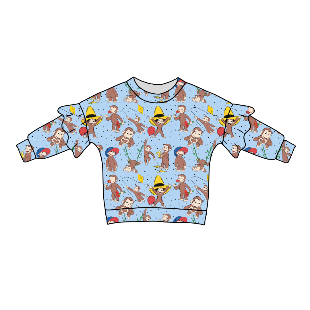 Curious Adventures Lillie Ruffle Sweater Bamboo - PRE ORDER
