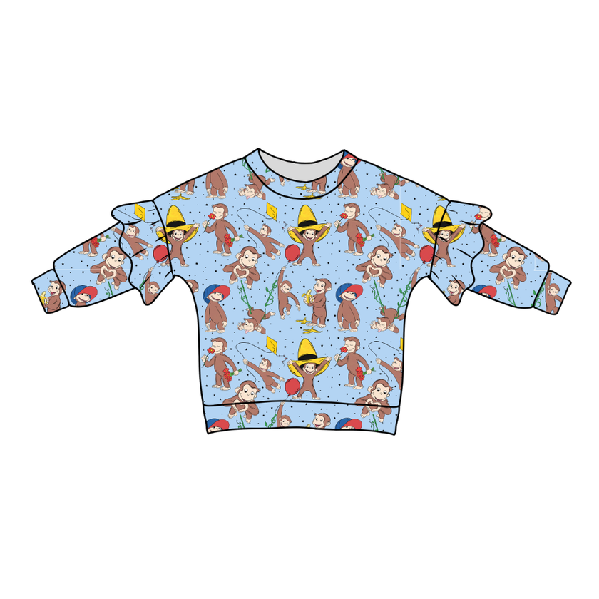 Curious Adventures Lillie Ruffle Sweater Bamboo - PRE ORDER