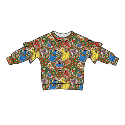 Merry Street Friends Lillie Ruffle Oversized Top - Bamboo - Pre Order - Christmas Special