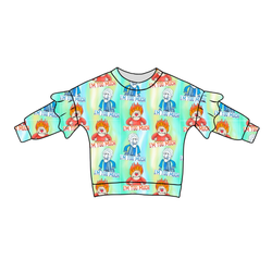 Too Much Christmas Lillie Ruffle Oversized Top - Bamboo - Pre Order - Christmas Special