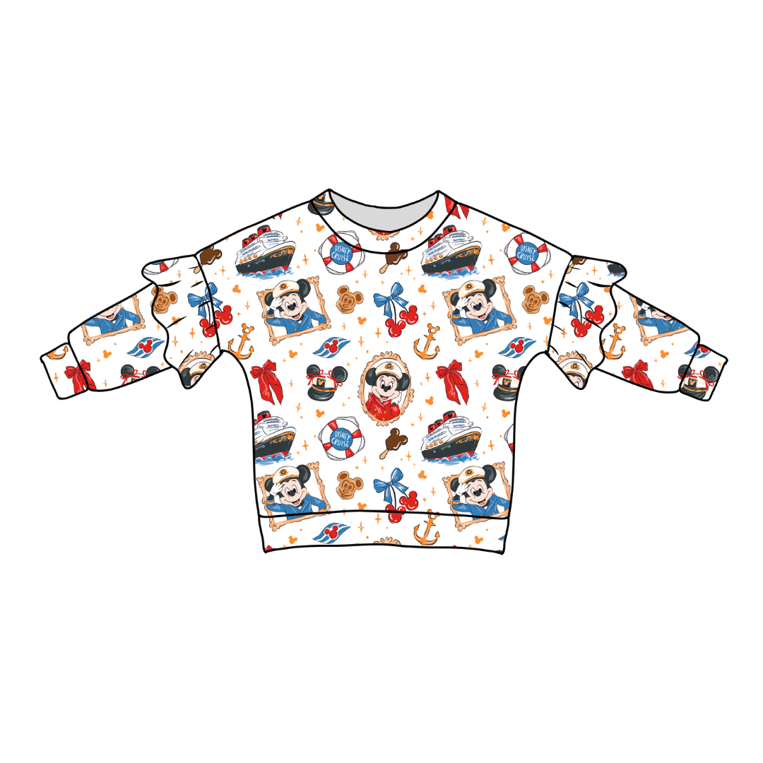 Crusin' Lillie Ruffle Sweater Bamboo - PRE ORDER