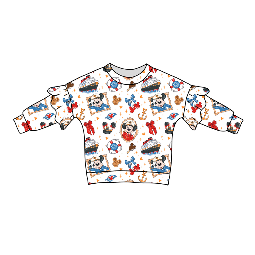Crusin' Lillie Ruffle Sweater Bamboo - PRE ORDER