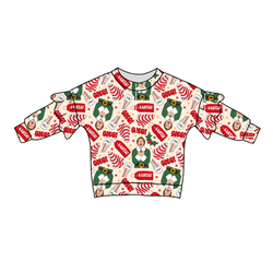 World's Best Elf Lillie Ruffle Oversized Top - Bamboo - Pre Order - Christmas Special