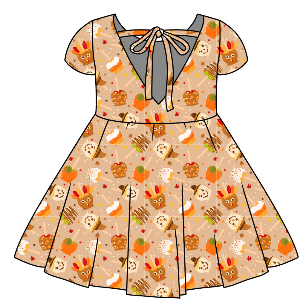 HARVEST CANDY - Honey Girl's Twirl Dress Bamboo - PRE ORDER
