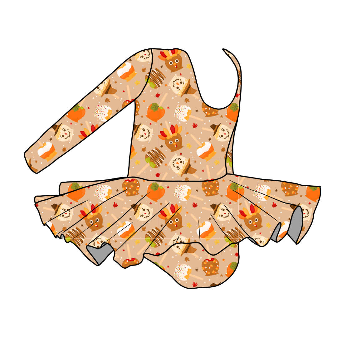 HARVEST CANDY - Grace Long Sleeve Skirted Leotard - PRE ORDER